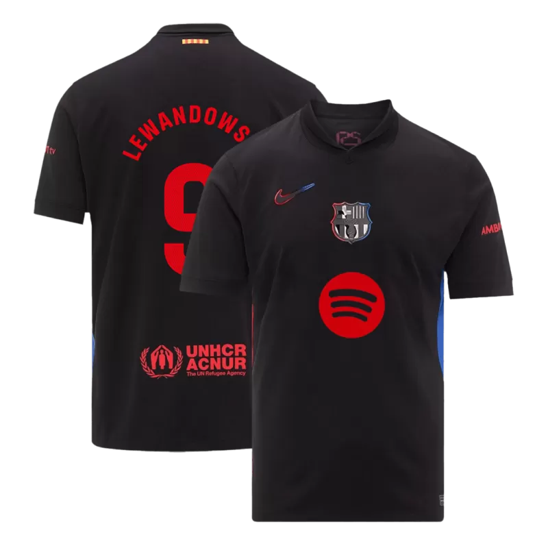 LEWANDOWSKI #9 Maglia Away Barcellona 2024/25 - Nero